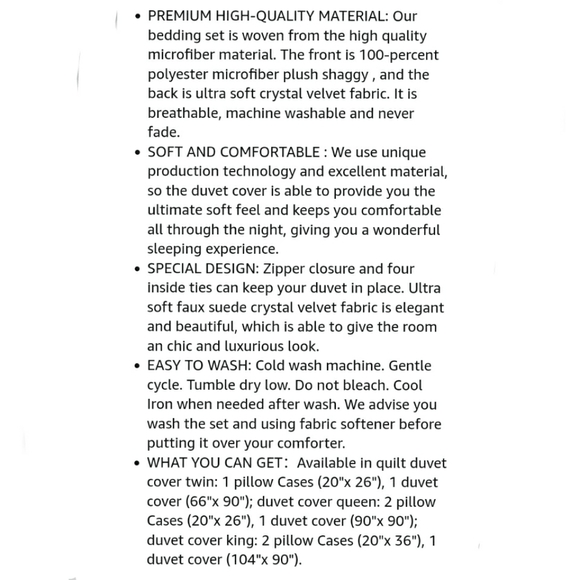 ⭐🆕Pink blush shaggy faux fur duvet set - Picture 9 of 11